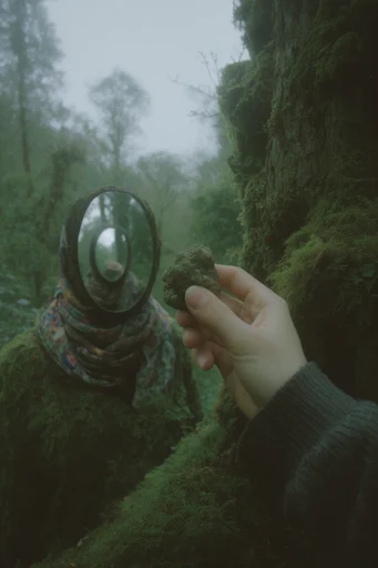 Ethereal Nordic Surrealism style reference image — monolithic portal