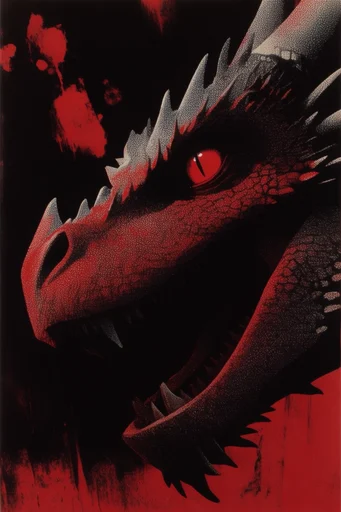 Crimson Noir Graphic style reference image — stark chiaroscuro