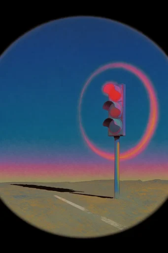 Surreal Retro-Futurist Pastoral style reference image — minimalist modernist architecture