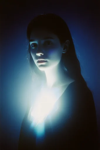 Luminescent Nocturnal Etherealism style reference image — film grain texture