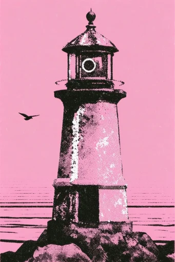 Graphic Halftone Pop style reference image — CMYK color separation