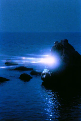 Ethereal Cyanotype Noir style reference image — deep indigo and cobalt palette