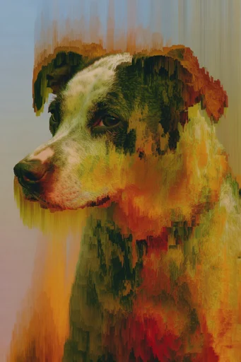 Erosive Digital Glitch style reference image — motion blur glitch