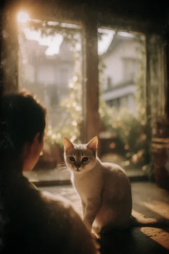 Dreamlike Analog Nostalgia style reference image — soft-focus silhouette