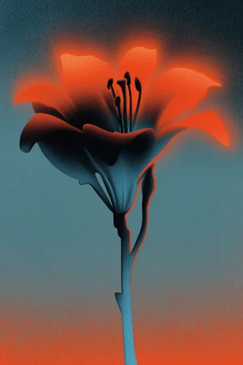 Thermal Noir Surrealism style reference image — glowing aura