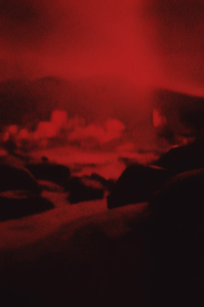 Crimson Noir Glitch style AI image example 2