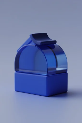 Refractive Cobalt Minimalism style AI image example 4