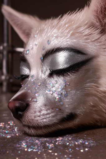 Luminous Cyber Glitz style reference image — prismatic light refraction