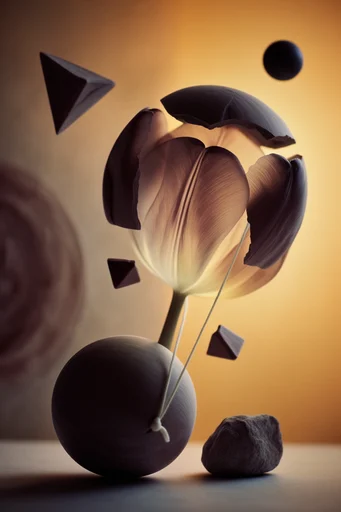 Luminous Amber Botanical style reference image — amber and terracotta palette