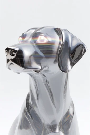 Refractive Digital Surrealism style reference image — high-fidelity 3D render