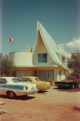 Sun-Drenched Retro Surrealism style AI image example 4