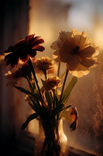 Ethereal Amber Nostalgia style reference image — cinematic rim lighting