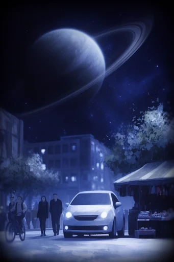 Celestial Glacial Solitude style reference image — cinematic sci-fi