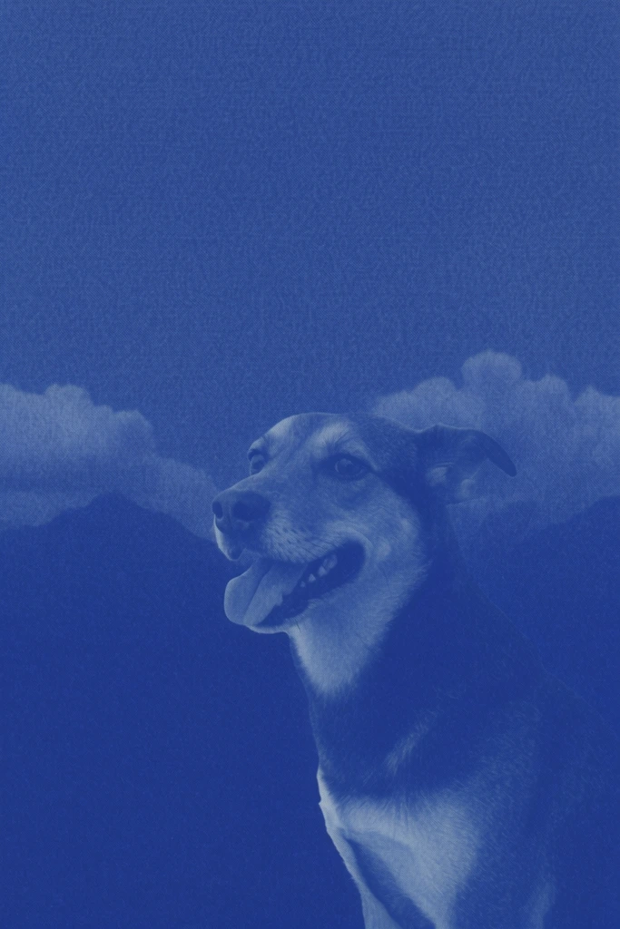 Nocturnal Cyanotype Dreamscape style AI image example 3