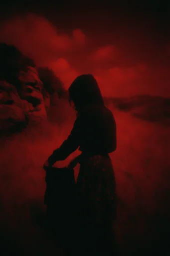 Nocturnal Crimson Infrared moodboard — generate AI images in this style