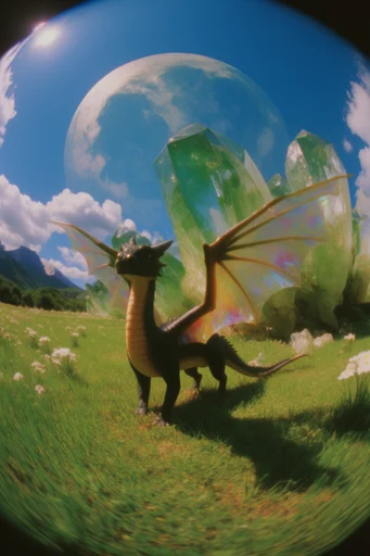 Surreal Hyper-Chromatic Fisheye style reference image — saturated hyperpop aesthetic