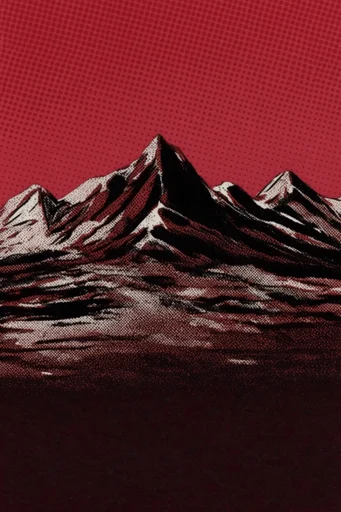 Gritty Red Halftone style reference image — stippling