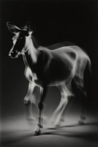Kinetic Spectral Chiaroscuro style reference image — motion blur trails