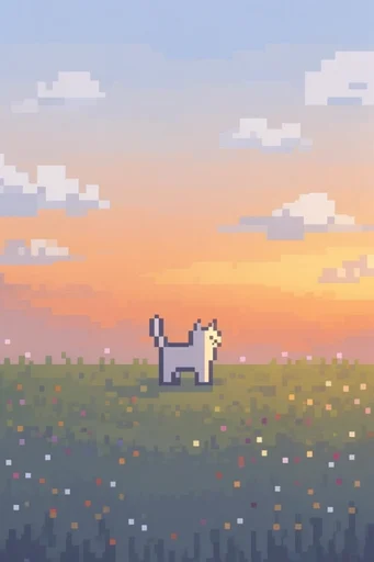 Atmospheric Pixel Nostalgia style reference image — retro digital art