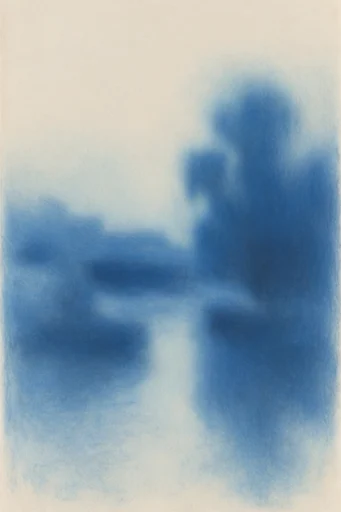 Ethereal Indigo Minimalism style reference image — atmospheric indigo gradient