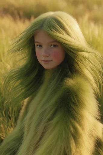 Luminous Velvet Landscapes style reference image — monochromatic gold and moss