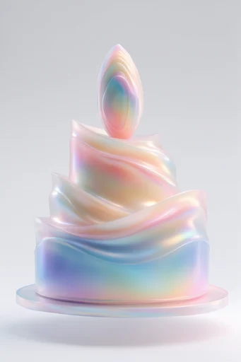 Luminous Fluid Gradient style reference image — vibrant neon pastel blend