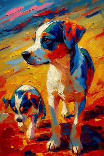 Vibrant Impasto Expressionism style reference image — sculptural paint layers
