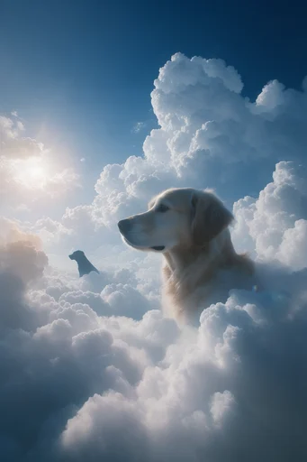 Ethereal Cloud Surrealism style reference image — bright directional sunlight