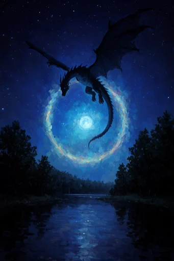 Luminous Nocturnal Dreamscapes style reference image — cinematic anime aesthetic