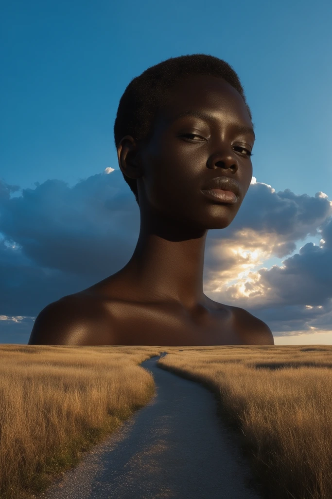 Minimalist Azure Futurism style AI image example 2
