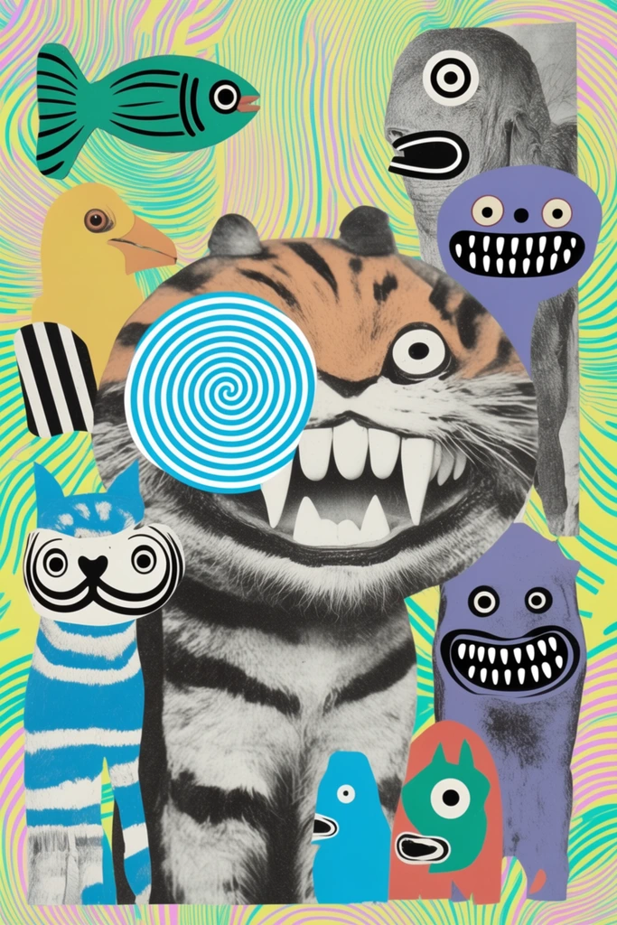 Psychedelic Neoclassical Pop style AI image example 3