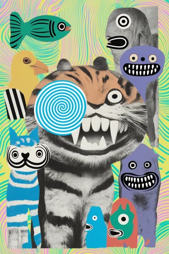 Psychedelic Neoclassical Pop style AI image example 3