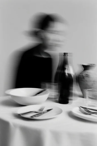Kinetic Ghostly Monochrome style reference image — shutter drag