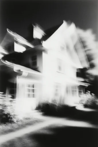 Spectral Monochrome Noir style reference image — spectral double exposure