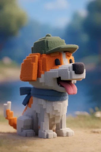 Tactile Voxel Whimsy style reference image — playful toy aesthetic