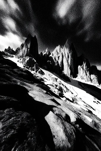 Gritty Monochromatic Noir style reference image — liminal space