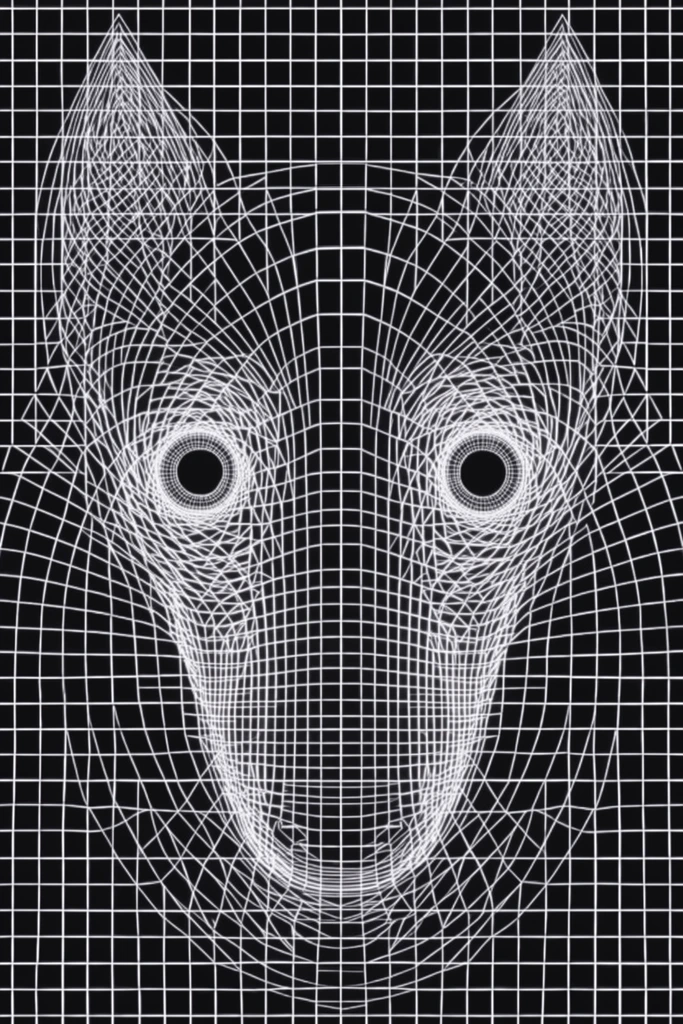 Monochrome Algorithmic Precision style AI image example 3