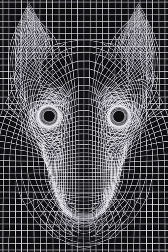 Monochrome Algorithmic Precision style AI image example 3