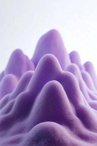 Organic Velvet Minimalism style reference image — organic 3D sculpture