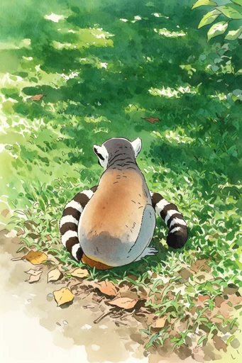 Luminous Nostalgic Anime style AI image example 3