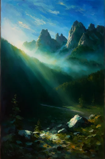 Luminous Sylvan Impressionism style reference image — impressionist oil painting