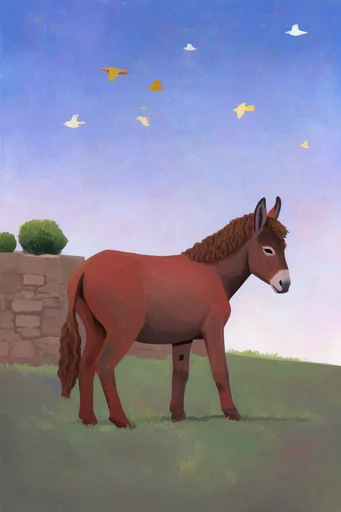 Nostalgic Painterly Minimalism style AI image example 3