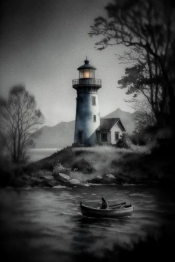 Ethereal Pictorialist Noir style reference image — atmospheric haze