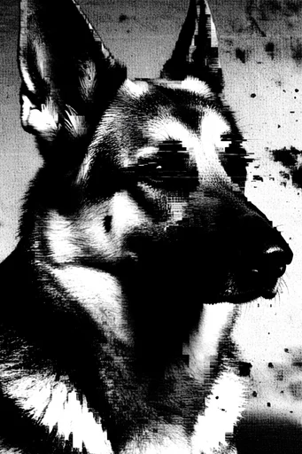 Raw Monochromatic Noir style reference image — chaotic gestural lines