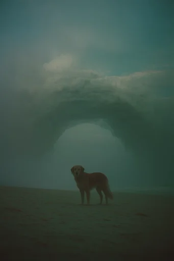 Atmospheric Cyan Solitude style reference image — diffused moody lighting