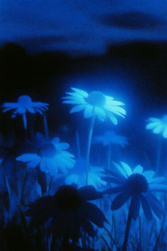 Luminescent Indigo Nocturne style reference image — soft-focus halo