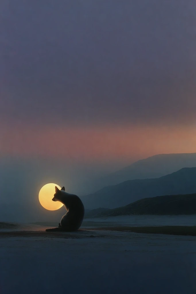 Misty Nocturnal Surrealism style AI image example 3