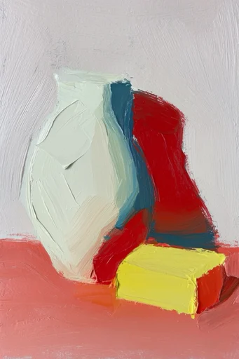 Tactile Naive Whimsy style reference image — heavy impasto texture