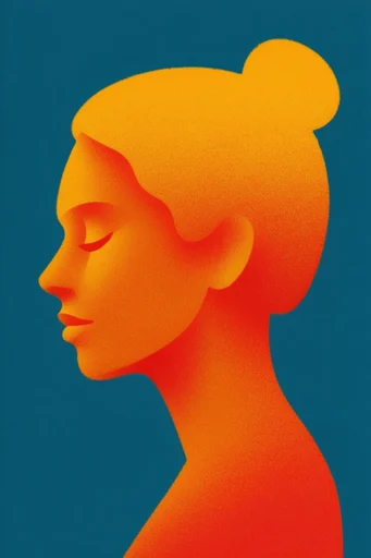 Textured Minimalist Pop style reference image — bold color blocking