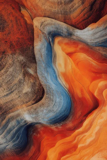 Organic Geological Surrealism style reference image — biomorphic topography